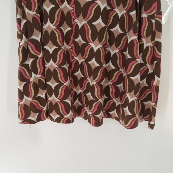 APOSTROPHE SIZE 8 RETRO Pattern pleated skirt - Picture 3 of 7